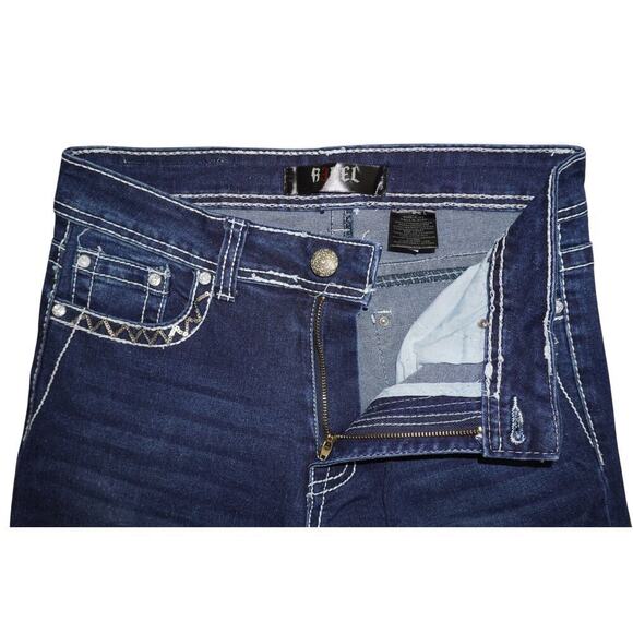 Rebel Jeans Women’s Embroidered Bootcut Denim - Size 7 - Picture 2 of 4